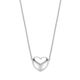 Zilveren collier met hart 41-45 cm