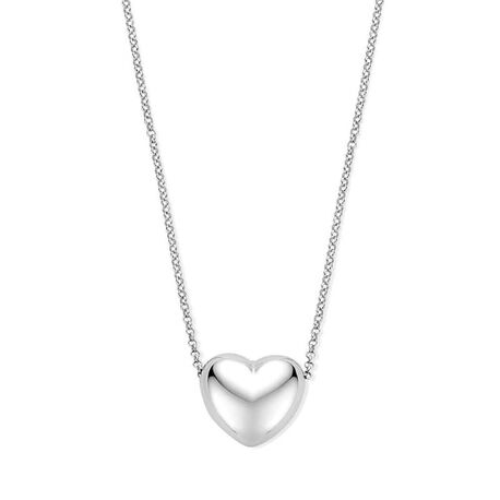 Zilveren collier met hart 41-45 cm