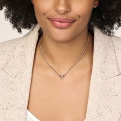 Zilveren collier strik 41-45 cm