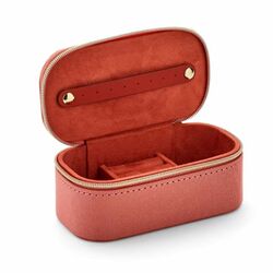 Kleine luxe sieradenbox soft peach velvet