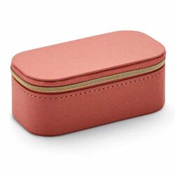 Kleine luxe sieradenbox soft peach velvet