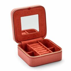 Sieradenbox soft roze vierkant