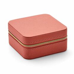 Sieradenbox soft roze vierkant