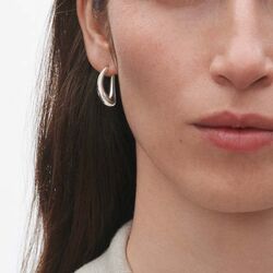 Georg Jensen Offspring earhoops medium zilver