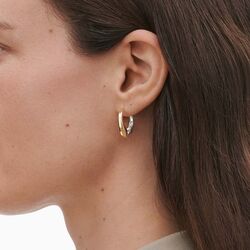 Georg Jenen oorringen Reflect goud zilver 20001180