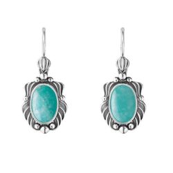 Georg Jensen zilveren oorbellen Heritage amazoniet