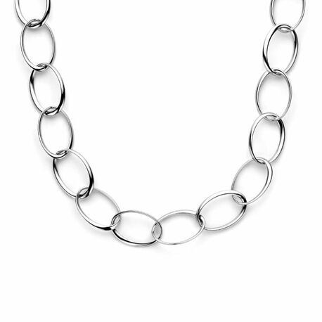 Zilveren slangencollier bol 43 cm