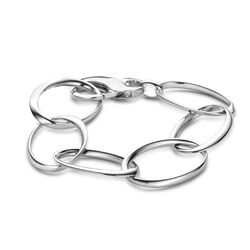 Zilveren armband ovale schakels 22 cm
