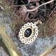 Vintage 14k gouden hanger granaat