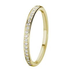 Gouden ring met diamantrij 0.13 ct