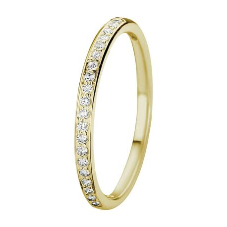 Gouden ring met diamantrij 0.13 ct