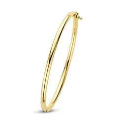 Gouden bangle met scharnier en ronde buis