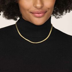 Geelgouden collier panter 5 mm 43 cm