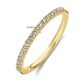 Geelgouden ring half alliance met diamant