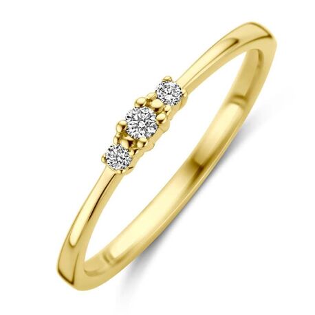 Geelgouden ring trilogie diamant