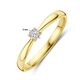 Geelgouden aanzoeksring diamant 0.10ct h si