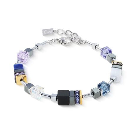 COEUR DE LION armband  3017-30-0708 GeoCUBE Precious Motion Blue Moon bicolor