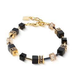 COEUR DE LION armband 4018-30-1316 Onyx black gold