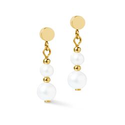 COEUR DE LION oorbellen 1137-21-1416 Pearl & Spikes Drop gold
