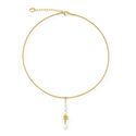 COEUR DE LION collier 1137-10-1416 Pearl & Spikes Drop Gold