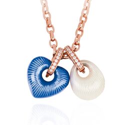 Collier Romanov Edition hanger blauw hart wit ei Tsars collection