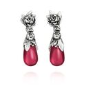 Raspini peony drop earrings