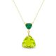 Spark vergulde zilveren collier Trigone groen
