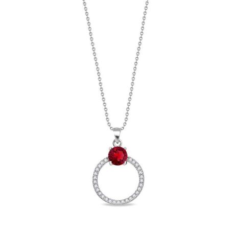 Spark Stardust zilveren hanger Scarlet Ignite rood kristal