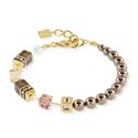 COEUR DE LION armband  5086-30-1100 GeoCUBE Precious Fusion Pearls Mocha Mousse