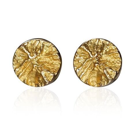 Vintage Lapponia gouden oorstekers Swirls