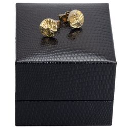 Vintage Lapponia gouden oorstekers Swirls