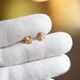 Vintage Lapponia gouden oorstekers Swirls