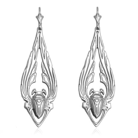 Zilveren collier met oorbellen vleermuis GL Timeless