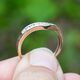 Vintage 9krt ring wishbone 0.25 ct briljant
