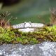 Vintage 14krt gouden ring bezet met 0.09ct briljant