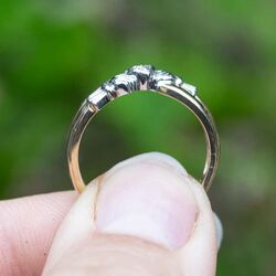 Vintage 14krt gouden claddagh ring bicolor