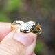 Vintage 14krt gouden ring slang met 6 briljanten