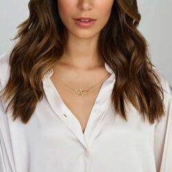 9k ketting met cirkels 40-42-44 cm