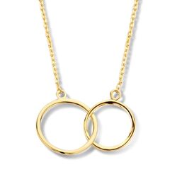 9k ketting met cirkels 40-42-44 cm