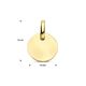 9k graveerhanger rond 15 mm