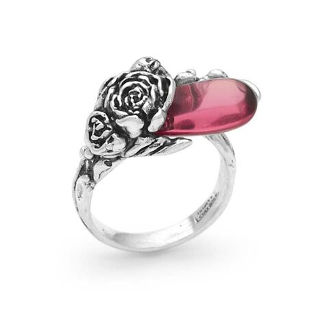 Giovanni Raspini Peony Drop ring rose crystal