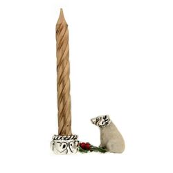 Saturno zilveren kandelaartje met ijsbeer