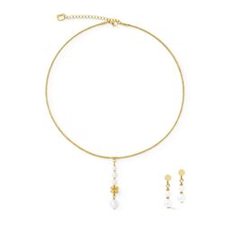COEUR DE LION set 137-1416 Pearl & Spikes Drop Gold