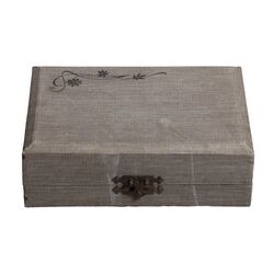 Stel zilveren juslepels parelrand in doos Van Kempen Voorschoten