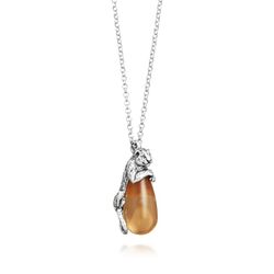 Giovanni Raspini zilveren collier Leopard Drop Citrine kristal