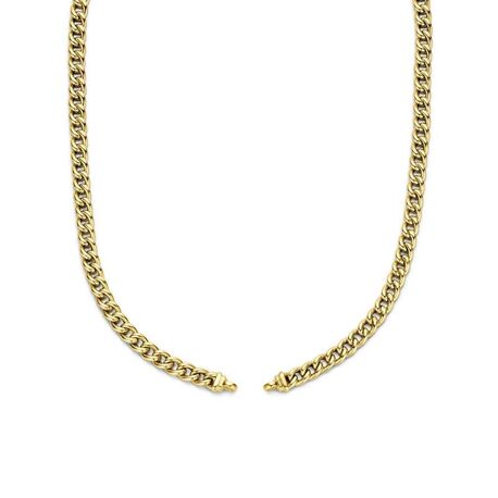 Geelgouden collier gourmetschakel 5,2 mm