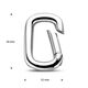 Zilveren connector paperclip 16mm