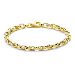 18 karaat gouden schakelarmband 5 mm 19 cm