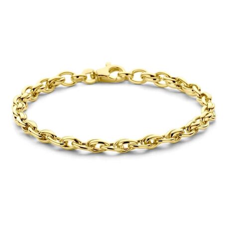 18 karaat gouden schakelarmband 5 mm 19 cm