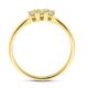 18 Karaat gouden ring met diamant 0.12ct
